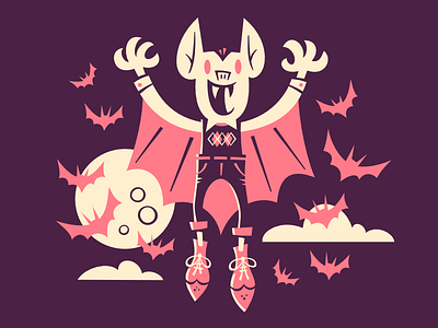 Seattle Monster Mash 8/31 argyle bats dracula halloween horror illustration monster seattlemonstermash