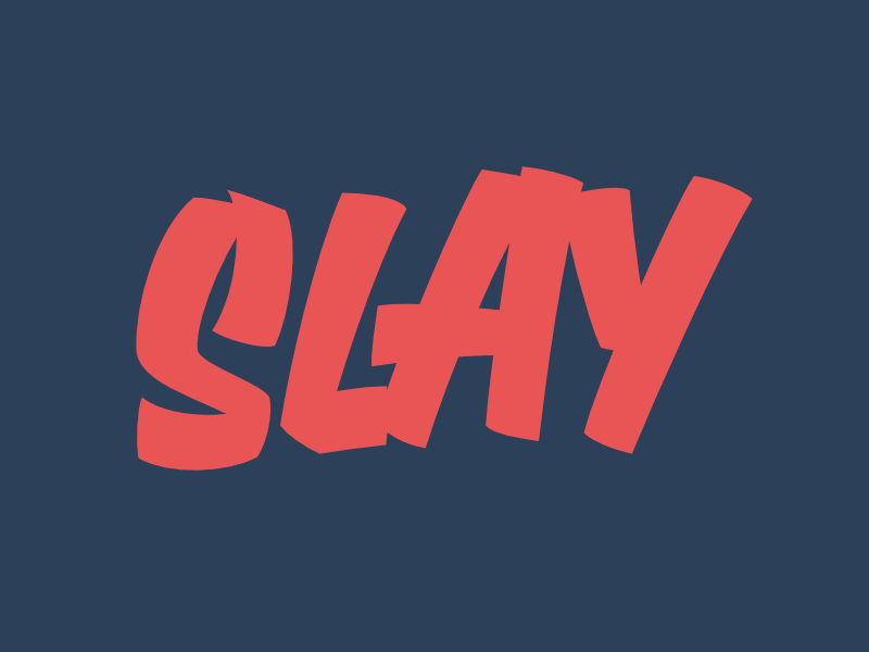 Slay brush brush lettering casual script halloween lettering slay type