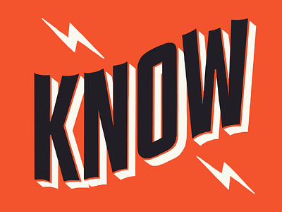 Say Know More know lettering poster science