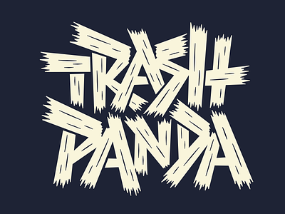 Trash Panda galaxy guardians lettering metal panda rocket trash