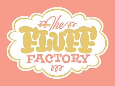 Fluff Factory Logo factory fluff lettering logo logotype thread