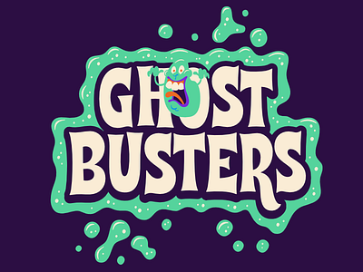 Ghostbusters ghostbusters halloween horror lettering slimer