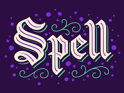 I Put A Spell On You blackletter halloween hocus pocus lettering spell witch