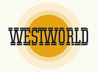 Westworld lettering playbill slab serif western westworld