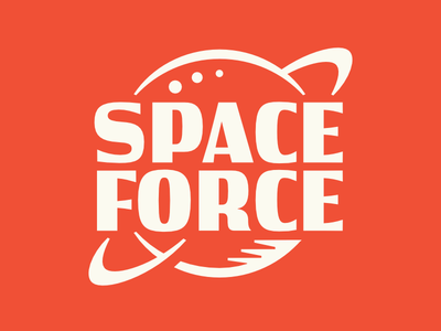 Space Force force lettering logo patch planet science scifi space