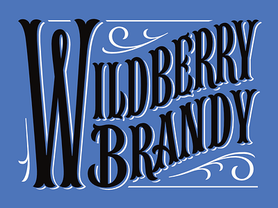 Wildberry Brandy Logotype berry brandy lettering liquor logo logotype spirit type victorian western wildberry yukon