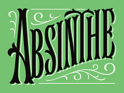 Absinthe Logotype absinthe lettering liquor logo logotype spirit tuscan type victorian yukon