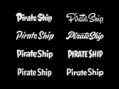 Pirate Ship Sketches branding lettering logo logotype pirate process script ship sketches type typography