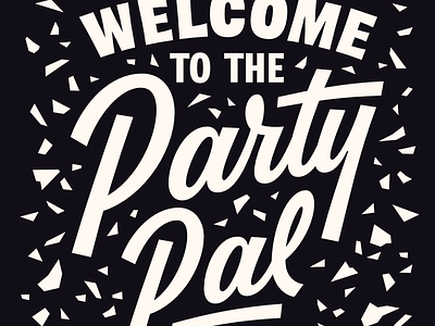 Party Pal christmas diehard lettering midcentury pal party script type