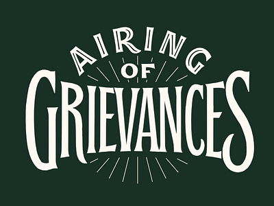 Airing of Grievances airing festivus grievances lettering logo logotype seinfeld type