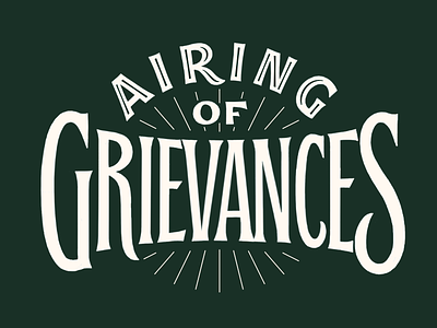 Airing of Grievances airing festivus grievances lettering logo logotype seinfeld type