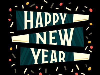 Happy New Year! happy illustration lettering new year type