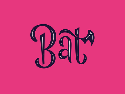 Bat bat halloween lettering spooky type wing
