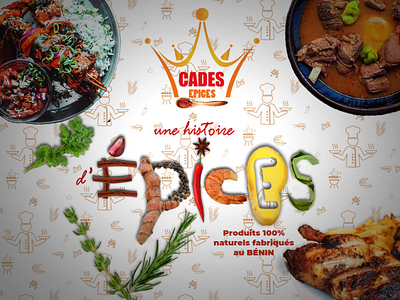Poster design n°2 CADES EPICES business poster food cooking