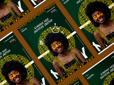 Nappy poster design afro nappy poster