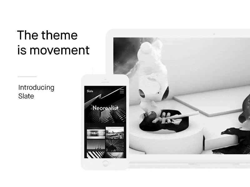 Introducing Slate design motion portfolio themes video