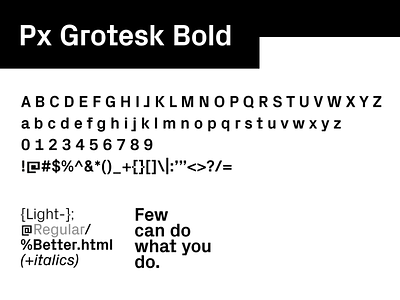 Px Grotesk Bold branding design font type typography