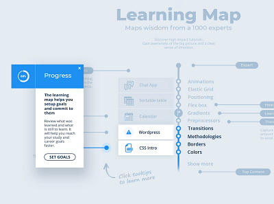 Learning Map Tooltips 7 app clusters expert goals heatmap map progress projects top typography ui ux