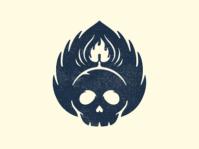 Skull & Hop Flames branding brewery brewing craft beer flames hops logo occult skull