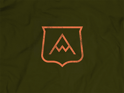 Mountain Mark badge branding identity logo mountains national parks nature olive orange outdoors peak west