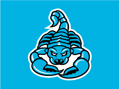 Scorpion Logo blue scorpion teal