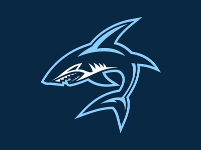 Shark Logo blue navy shark
