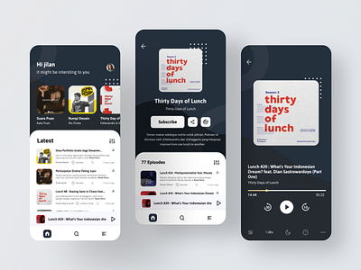 Podcast App by Jilan Ferdiansyah on Dribbble