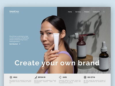 Murnicare Redesign - Skincare Manufacturer Landing Page beauty landing page skincare ui ux web