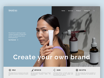 Murnicare Redesign - Skincare Manufacturer Landing Page