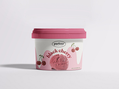 Cherry Sorbet Packaging branding cherry dessert food icecream labeldesign packagedesign packaging design photoshop pink sorbet