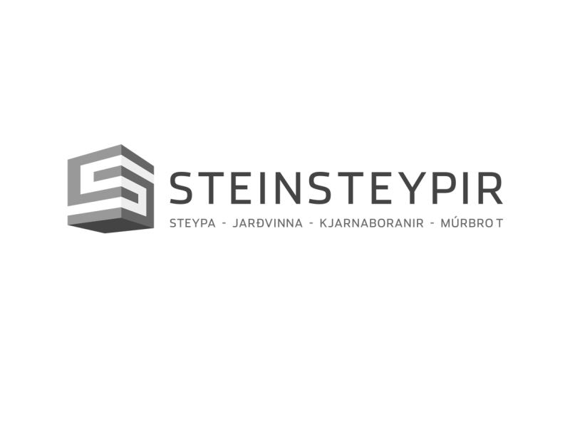 Steinsteypir 3d branding logo