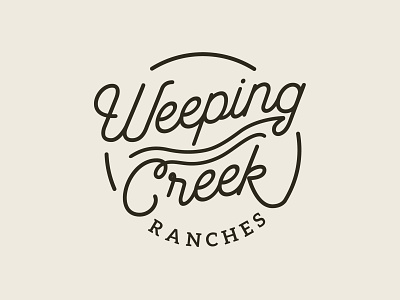 Weeping Creek Ranches branding design logo ranch vector