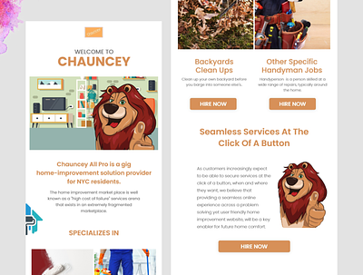 Chauncey branding design email template vector