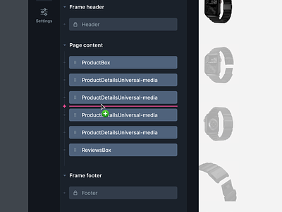 Shogun Frontend - Experience Manager Hover builder dark dashboard design editor interface layers layers panel layout menu nav navbar navigation saas sidebar tool ui ux