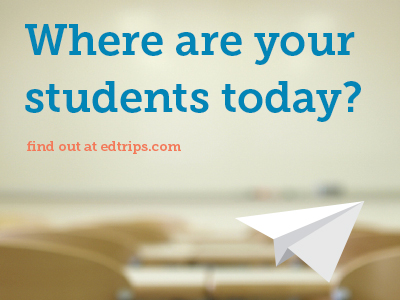 Edtrips ad concept ad classroom desk edtrips magazine paper plane print