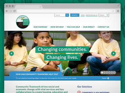 Cti homepage design green homepage landingpage nonprofit