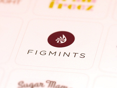 Figmints Logo agency brand branding candy fig logo logo lounge purple swirl white