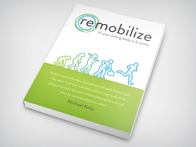 Remobilize Book Cover Design blue book cover branding green logo logo design publishing simple