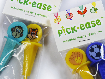 Pick-Ease Packaging branding children green kids logo packaging wordmark