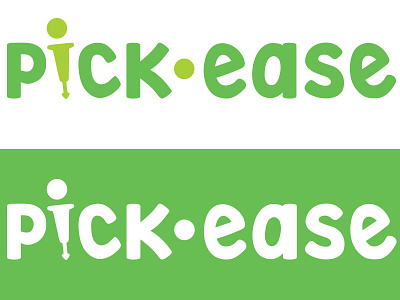 Pick-Ease Logo branding children green kids logo wordmark