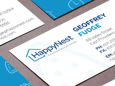 Happynest | Business Card Design branding business cards logo print design typography