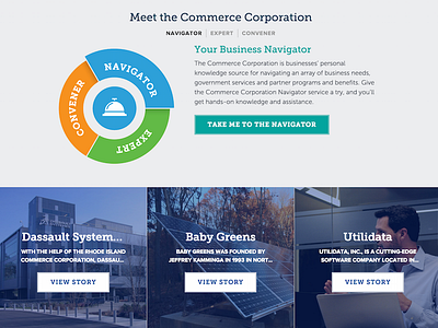 Commerce RI Website branding web web design website