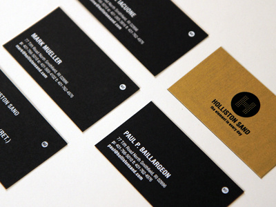 Holliston Sand Paper Business Cards