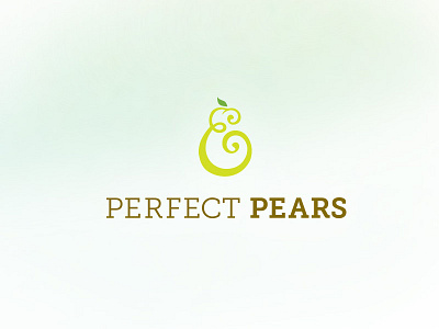 PerfectPears Logo and Branding ampersand app fruit pear service soft wedding