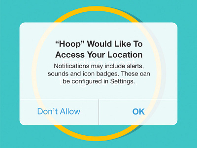 Hoop Location apple circle face hoop identity ios modal yellow
