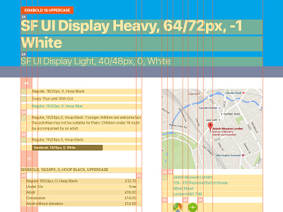 Hoop Web Layout app desktop guidelines guides header helpers hoop layout map screen typography yellow
