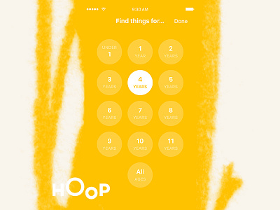 Hoop Ages Selector ages android app buttons done hoop ios numbers selector