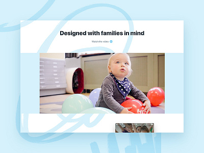 Hoop.co.uk app babies blue desktop families video hoop photo redesign website