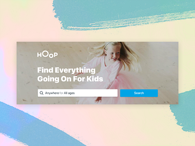 Hoop Web Search design desktop homepage hoop icon kids layout location search web webpage