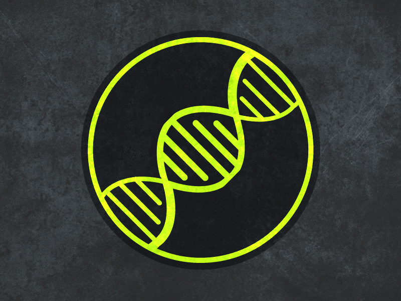 Animated DNA logo animated dna green grey logo science